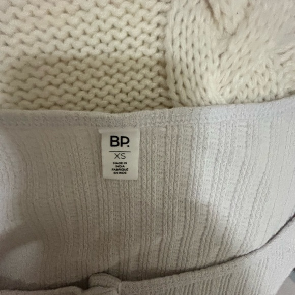 BP Cream Ribbed Crop Top - Picture 2 of 2